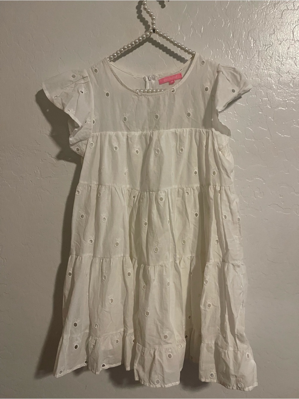 simply southern White Eyelet Pineapple Dress Size M - Picture 2 of 5